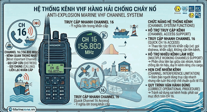 Hệ thống kênh của bộ đàm phòng nổ